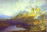 J.M.W. Turner Warkworth Castle Northumberland Thunder Storm Approaching at Sun-Set. oil painting on canvas